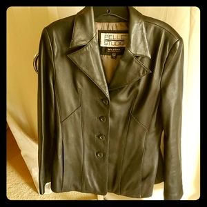 Leather coat